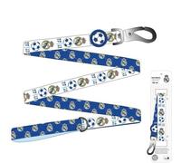 Laisse pour Chien Real Madrid Taille M Design Officiel avec écusson brodé et Finitions Haut de Gamme - Laisse Robuste pour Chien Real Madrid