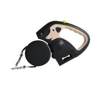 Laisse pour chien réglable avec poignée antidérapante et lampe de nuit pour une promenade en soirée et une activité de plein air