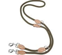 Laisse Pour Chien Réglable, Laisse D'épaule En Nylon Robuste Pour Chiens De Taille Moyenne À Grande, Double Laisse Avec 2 Mousquetons, Laisse Multifonction, Beige