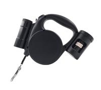 Laisse pour Chien Rétractable avec Lumière,Laisse Télescopique Automatique Cinq Mètres Accessoire Quotidien Porte-Sac à Excréménts - Rétractable,pour Course, Randonnée, Voyage, Plage, Jogging e