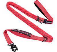 Laisse pour chien robuste de 1,2 à 1,8 m pour grands chiens, laisse tactique élastique absorbant les chocs avec 2 poignées rembourrées, ceinture de sécurité de voiture et mousqueton en métal, laisse