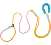 Laisse Pour Chien Sans Les Mains, Laisse Ajustable Multifonction À Taille Bandoulière, Laisse Course 3,5M 11,5Ft, Poignée Mousse Chien Petite, Moyenne Grande Taille, Jaune Bleu