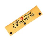 Laisse pour chien sourd I'm Deaf Ask To Pet Me Deaf Alerts pour chiens sourds (I'm Deaf Ask To Pet Me-D)