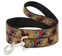 Laisse pour Chien Tatouage Johnny Bird Rose 1,8 m de Long 3,8 cm de Large
