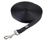 Laisse pour chien tracking plat Duvoplus Classic Noir 15 m / 20 mm