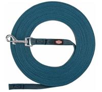 Laisse Pour Chien - Trixie - Bleu Pétrole - 10 M X 1,5 Cm - Antidérapante - Taille S/M