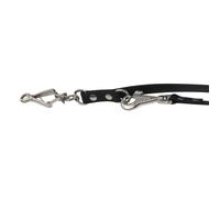 Laisse pour chien type police Akah BioThane Noir 19 mm x 180/225 cm