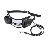 Laisse pour chiens D&D Sports Active Walker 110cm blanc - mains-libres ceinture ventrale