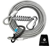 Laisse pour chiens de grande taille, 6 m, corde pour chien, ressort absorbant les chocs, crochet pivotant durable et léger pour la cour et le camp, laisse pour animaux de compagnie de taille moyenne à