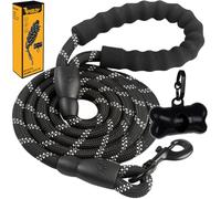 Laisse pour chiens de grande taille Réfléchissant Distributeur de sacs à déjections canines Poignée rembourrée 3 m/5 m Noir 21654 Taille : 5 m