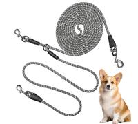 Laisse pour chiens - Laisse réfléchissante de 6 mètres - Câble pour chien | Avec deux animaux de compagnie courir, s'entraîner à marcher et jouer en plein air et dans le jardin