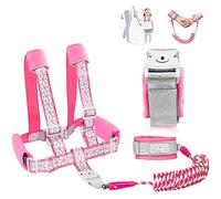 Laisse pour la marche, harnais de sécurité pour tout-petits, harnais de sécurité avec verrou pour enfants, lien de poignet anti-perte pour tout-petits, mise à niveau avec bande réfléchissante (2 m)