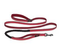 Laisse pour Sportifs HALTI - Laisse élastique Chien Mains-Libres avec Coutures Réfléchissantes & Amortisseur. Convient pour la Course & Marche avec Chiens de taille Moyenne et Grande (Taille L, Rouge)