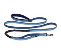 Laisse pour Sportifs HALTI - Laisse élastique Chien. Mains-Libres avec Coutures Réfléchissantes & Amortisseur. Convient pour la Course & Marche avec Chiens de taille Moyenne et Grande (Taille L, Bleu)