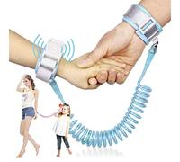 Laisse pour tout-petit, 2 m, lien de poignet anti-perte pour enfants avec verrou à induction, harnais de marche de sécurité pour enfants pour supermarché, centre commercial, extérieur, voyage (bleu)