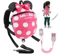 Laisse pour tout-petits pour la marche + lien de poignet anti-perte 4 en 1 pour les tout-petits, les enfants, les bébés et les enfants, harnais de sécurité pour la marche pour enfants (rose rouge)