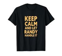 Laisse Randy s'en occuper Nom drôle de Randy T-Shirt Graphique avec Valeur, Homme, Noir, S