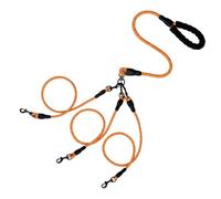 Laisse réfléchissante double pour deux chiens - Poignée rembourrée douce - Pour chiens - C M4H3