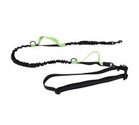 Laisse réfléchissante et rétractable pour Chien, Corde de Traction réglable pour Animaux de Compagnie avec système de Double rétraction, Sangle de Taille Mains Libres pour Les (Verte)