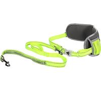 Laisse réfléchissante pour Chien Mains Libres - Laisse 118cm Centure 80-140cm - Chien de Course - Ceinture Réglable pour la Marche - Le Jogging - lumière LED et Bande LED arrière Rechargeable