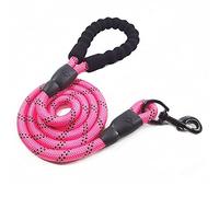 Laisse réfléchissante très résistante avec poignée rembourrée confortable - Corde ergonomique antidérapante pour la marche quotidienne, l'entraînement, la course à pied, les animaux de compagnie de