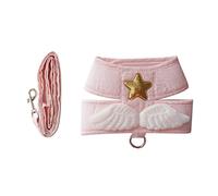Laisse réglable avec harnais pour chat et ailes d'ange, résistante aux déchirures et anti-perte avec corde de traction de 1,5 m pour promenades quotidiennes (XL (2,5-4 kg/5,5-8,8 livres))