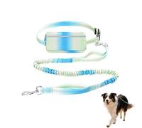 Laisse réglable mains libres pour chien avec pochette de ceinture, élastique réfléchissant pour jogging, cyclisme, entraînement, nylon et polyester, rose, bleu, rouge, vert, extension de 120 à 180 cm