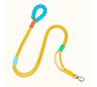 Laisse réglable mains libres pour chien, pour la marche, la course et le jogging - Ceinture avec sangle de poitrine pour propriétaires d'animaux (jaune)