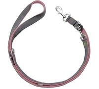 Laisse Réglable Pour Chien Hunter Maldon Vieux Rose/Gris 15 Mm X 200 Cm - Multi-Positions - Nylon/Corde