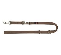 Laisse réglable pour chien Trixie Premium Noisette L/XL