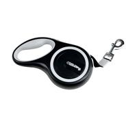 Love Story, Laisse Rétractable Max 15Kg 3M Plastique Taille S 16,3 x 9,2 x 3,9 cm Blanc/Noir