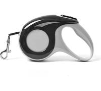 Laisse rétractable en nylon pour chien Tape Un bouton de serrure Tangle Free Chiot Marcher pour animaux de compagnie 3 mètres noir