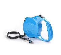 Laisse rétractable for Chien 5 m, Durable, Automatique, en Nylon, Extensible, for la Marche des Chiots(Blue)