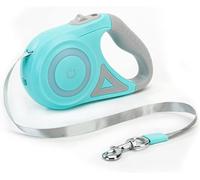 Laisse Rétractable For Chien, Laisse Extensible Avec Lampe De Poche LED, Frein Et Verrouillage À Un Bouton, Bande En Nylon Réfléchissante, Poignée Antidérapante, Sacs À Crottes, Bol De Nourriture(Colo