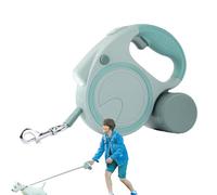 Laisse rétractable : ligne de traction flexible avec verrouillage à un bouton, prise en main confortable pour des sorties sécurisées | Corde durable résistante à la bande pour promenades nocturnes