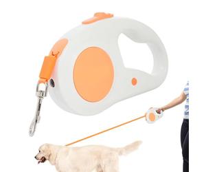 Laisse Rétractable pour Chien | 5m Bande Tractrice Extensible avec Lumière LED | Laisse pour Promenade | pour Sorties Voyages Entraînement Plage Camping
