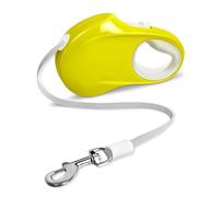 Laisse Rétractable pour Chien 5m - Enrouleur Automatique avec Système de Freinage à Une Main - Poignée Ergonomique Antidérapante pour Chiens Petits et Moyens (jusqu'à 50kg) - Jaune