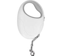 Laisse rétractable pour chien automatique corde de traction télescopique bande de tracteur anti -glissement - poignée pour moyenne petite Teddy Corky White
