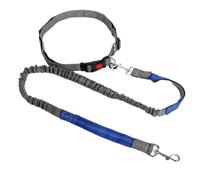 Laisse rétractable pour chien avec cordon de taille réglable, mains libres, course à pied, jogging, cyclisme, grands chiens (bleu)