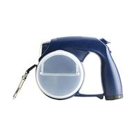 Laisse rétractable pour chien avec support de sac léger, gobelets pour nourriture et eau pour petite taille de 4 m, pause de frein à une main, longue laisse rétractable avec support pour sac à