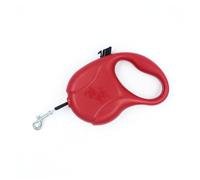 Laisse rétractable pour chien, corde en nylon solide, verrouillable en un clic, convient pour les chiens de petite et moyenne taille, 5 m, rouge