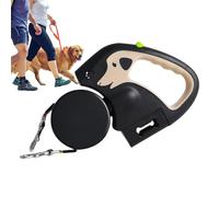 Laisse rétractable pour chien - Cordon double extrémité de 3 m pour jogging, marche, entraînement, bande de sécurité réfléchissante, fonction de voyage pratique | Accessoire pratique pour les