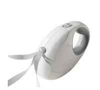 Laisse rétractable pour chien de 3 m/5 m | Laisse de roulette durable pour chiens de petite et grande taille, corde de marche réglable avec poignée antidérapante (blanc, 3 à 15 kg)