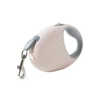 Laisse rétractable pour chien de 3 m/5 m | Laisse de roulette durable pour chiens de petite et grande taille, corde de marche réglable avec poignée antidérapante (rose, 3 à 15 kg)