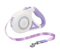 Laisse Rétractable pour Chien de 5 M/16 Pieds,Laisse de Marche pour Animaux de Compagnie Rotative a 360° avec Lumière LED pour Petits Chiens de Taille Moyenne Jusqu'à Environ 50 Kg/110 LB