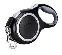 Laisse rétractable pour Chien de 8 m, très résistante pour Chien jusqu'à 50 kg, poignée en Caoutchouc antidérapante, Frein à Une Main, Ruban en Nylon Solide, Anti-nœuds. MK-DEF