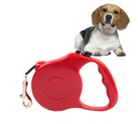 Laisse Rétractable pour Chien Enrouleur Automatique 3 Mètres Rouge
