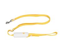 Laisse rétractable pour chien | Laisse réglable en nylon avec Snap Lock | Pour chiens de petite/moyenne taille jusqu'à 33 livres | Contrôle facile pour les promenades et l'extérieur (blanc)