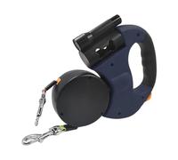 Laisse rétractable pour chien - Laisse rétractable pour petits chiens, double laisse rétractable à 360 °, 1 remorquage automatique, 2 avec lampe de poche avec lumière LED, 2 boutons de verrouillage