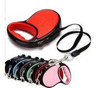 Laisse rétractable pour chien, lot de 1/2 laisse extensible avec poignée antidérapante, bande en nylon anti-nœuds, frein durable à une main pour chiens de petite et moyenne taille